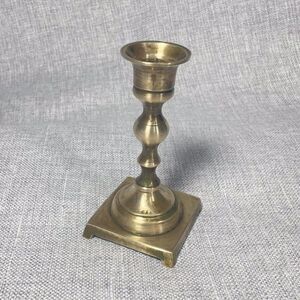Vintage Solid Brass Candlestick 5” Tall Footed‎ Taper Candle Holders